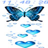 Butterfly Star Rain Clock
